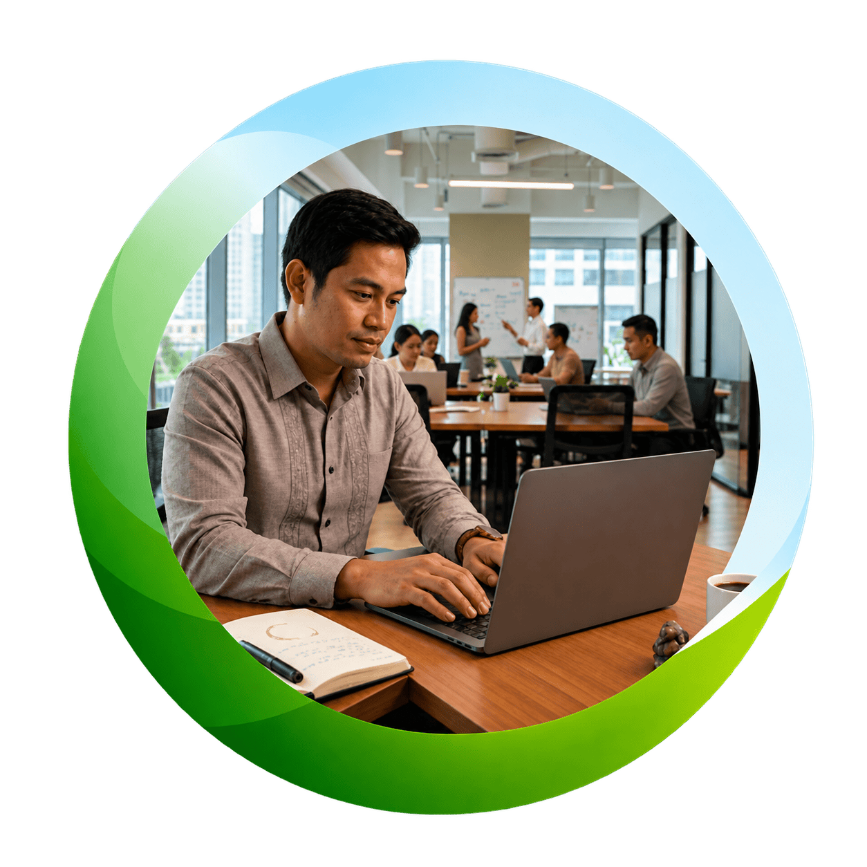 Glossy Corporate Office Circle