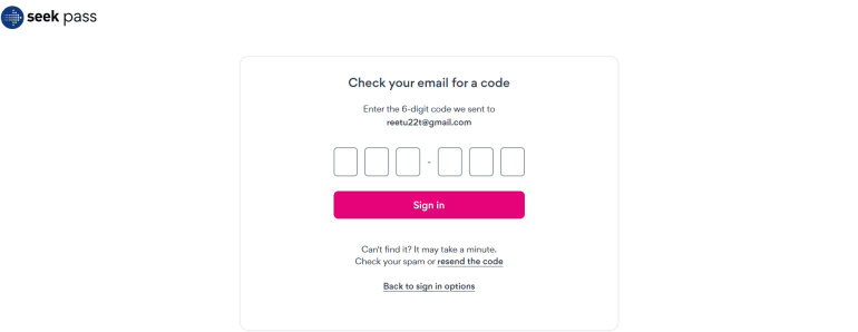 Sign up for Seek Pass