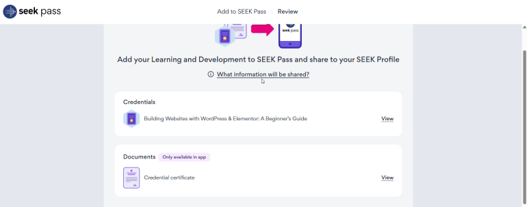 Verify your digital credential